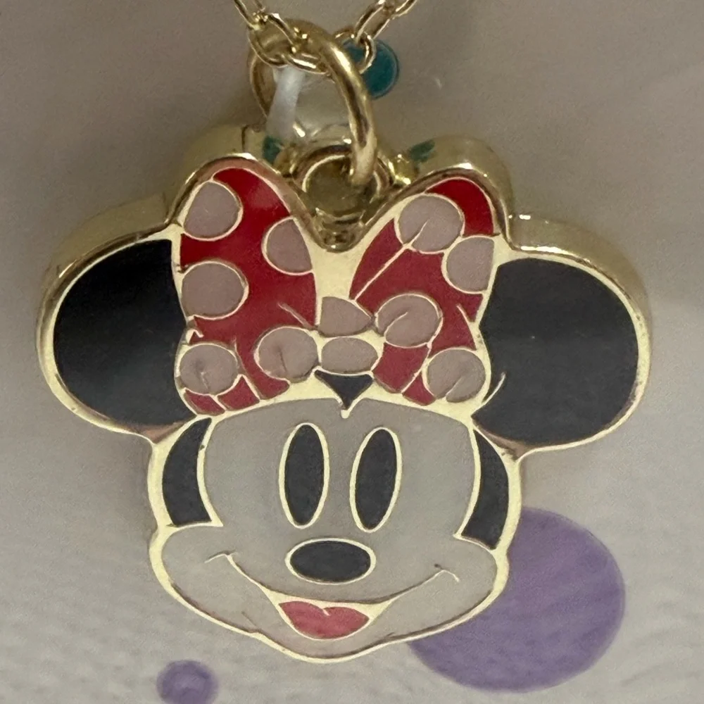 Disney Minnie Mouse Red and Gold Jewelry Set